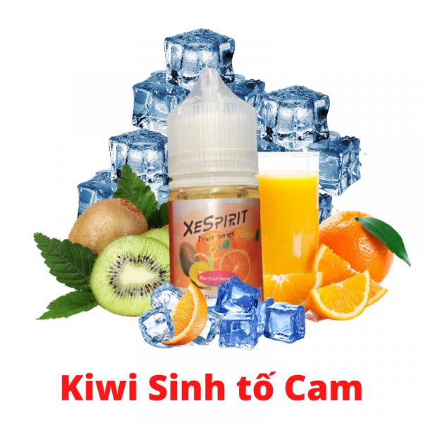 XeSpirit Fruit Series Kiwi sinh tố Cam 30ml 3mg